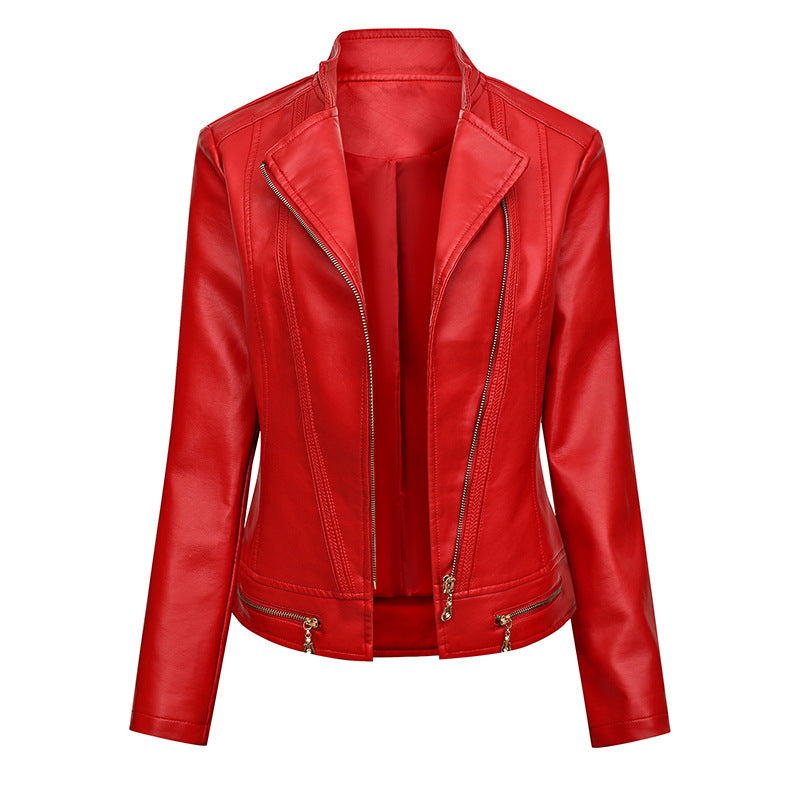 Damen hautenge Kunstlederjacke EB