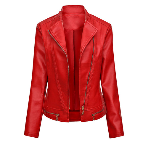 Damen hautenge Kunstlederjacke EB