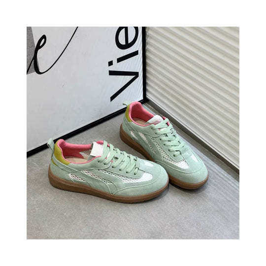 Damen sportive Sneaker mit atmungsaktiver Oberflächenstruktur und weicher Sohle EB