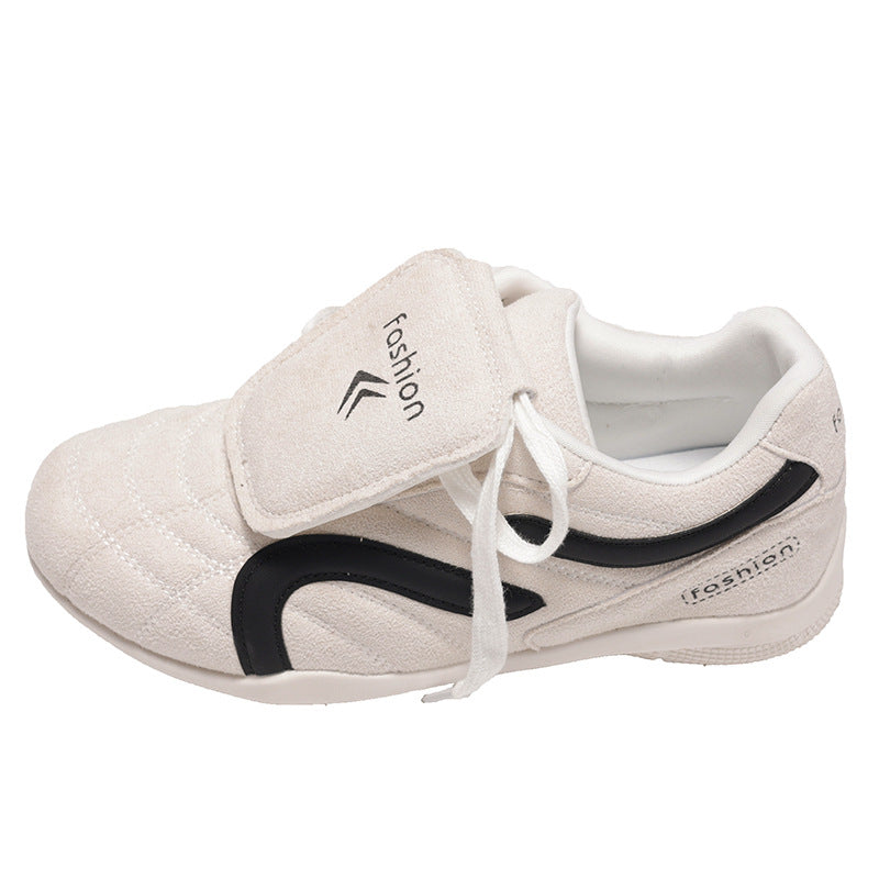 Damen Sportliche Sneakers mit praktischem Klettverschluss und eleganter Wildleder-Optik EB