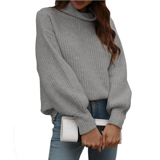 Damen Großer, gemütlicher Pullover mit weichem Rollkragen EB