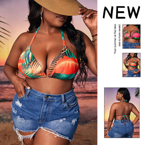 Damen Triangel-Bikini mit floralem Design EB