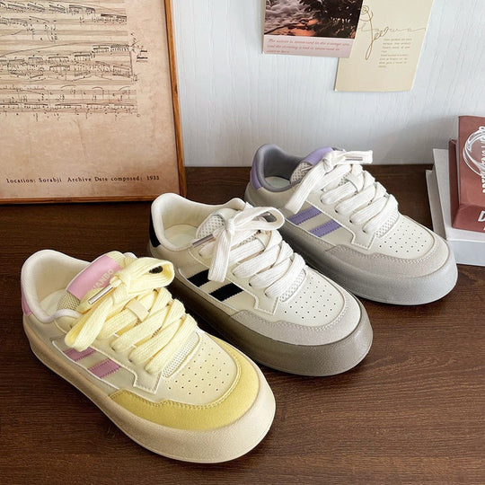 Damen Sportliche Sneakers mit dickem Profil und atmungsaktiver Obermaterialkombination EB