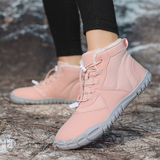 Damen isolierte Winterstiefel mit flexiblem Schnellschnürsystem und rutschfester Sohle EB
