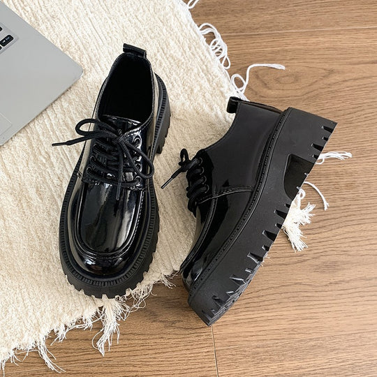 Damen Modische Schnürschuhe mit hochgezogenem Profil EB