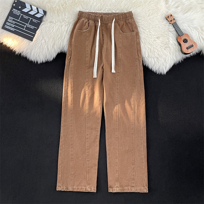 Damen lässige Freizeithose mit elastischem Bund und praktischen Taschen EB