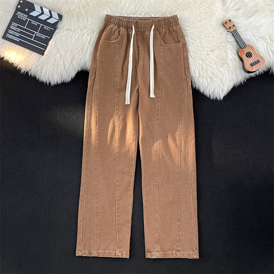 Damen lässige Freizeithose mit elastischem Bund und praktischen Taschen EB