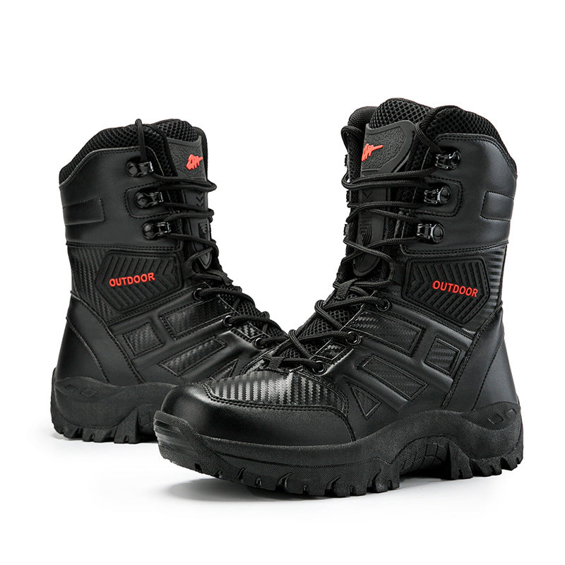 Herren Tactical Stiefel mit seitlichem Reißverschluss und hochgezogenem Knöchelschutz EB