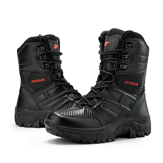 Herren Tactical Stiefel mit seitlichem Reißverschluss und hochgezogenem Knöchelschutz EB