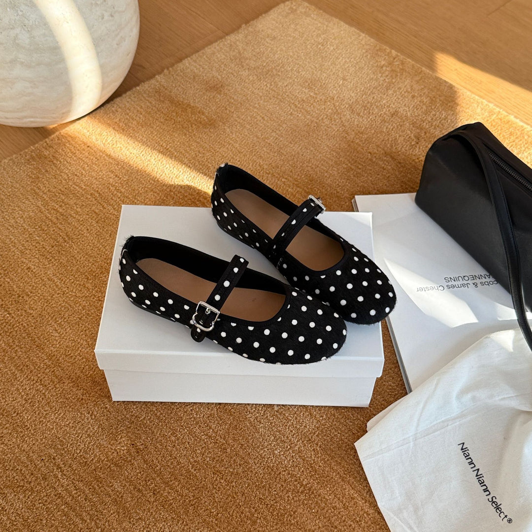 Damen Ballerinas mit verstellbarem Riemchen und gepolsterter Innensohle EB
