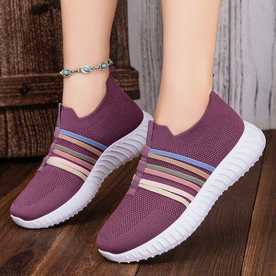 Damen Atmungsaktive Sneaker mit elastischem Einstieg und rutschfester Sohle EB