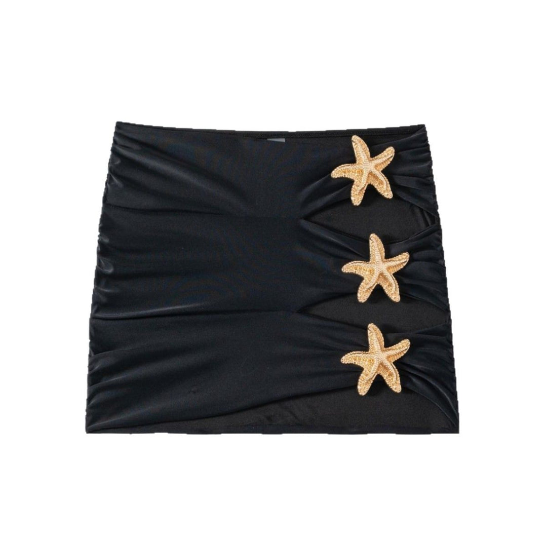 Damen Strandrock mit eleganten Cut-Outs und funkelnden Muschel-Details EB