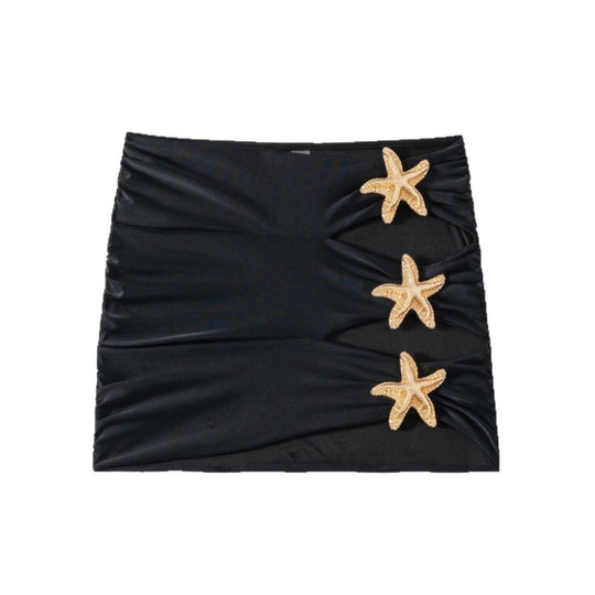 Damen Strandrock mit eleganten Cut-Outs und funkelnden Muschel-Details EB