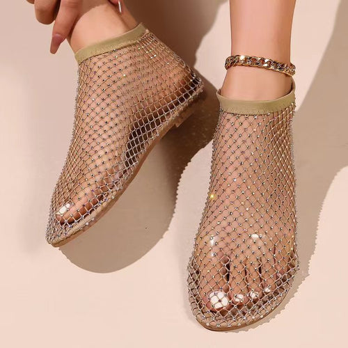 Damen Durchsichtige Sneaker mit funkelndem Netzdesign EB