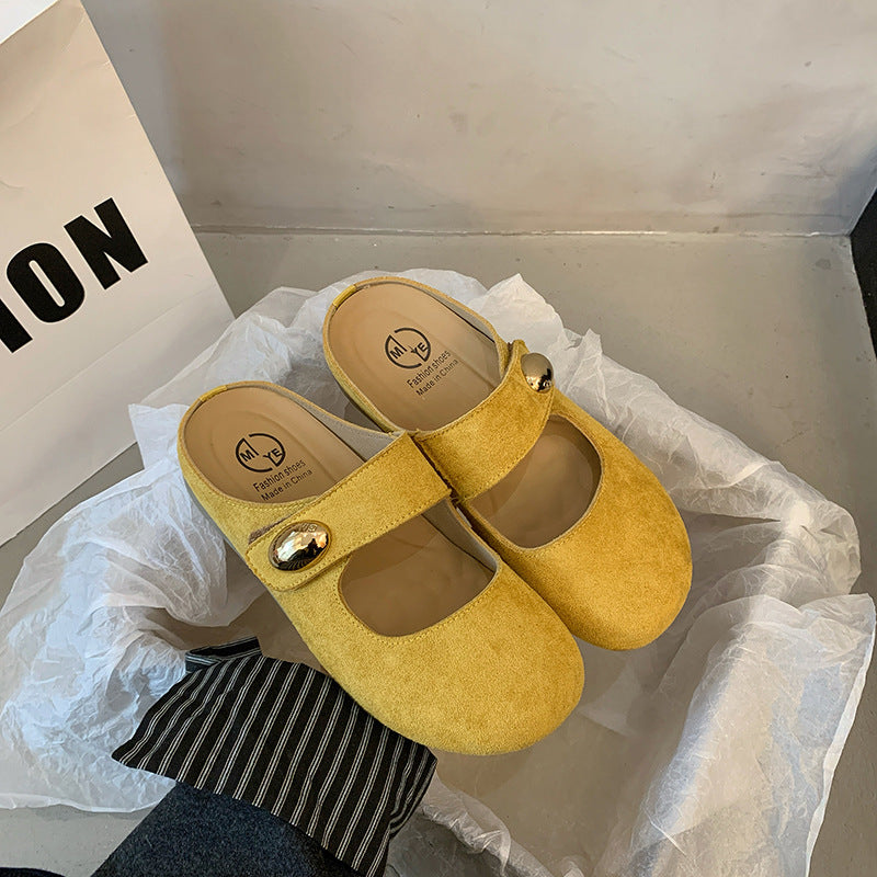 Damen Bequeme Clogs mit elegantem Riemen und modischer Verzierung EB