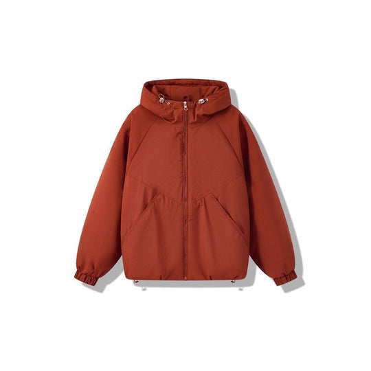 Damen Leicht wattierte Kapuzenjacke mit Raglanärmeln, elastischen Bündchen und verstellbarem Saum EB