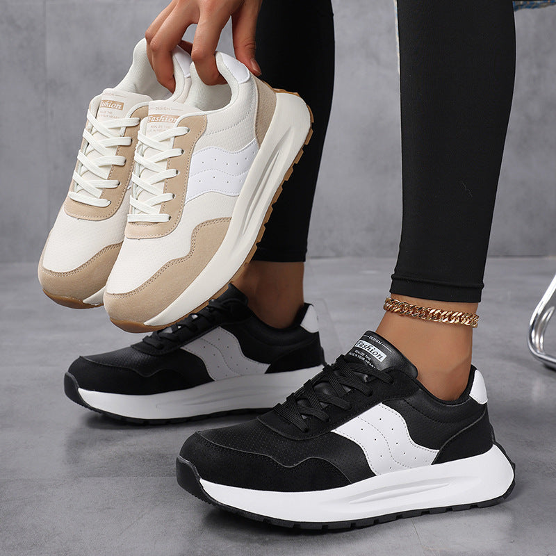 Damen Sneaker aus atmungsaktivem Leder und stylishen Akzenten EB