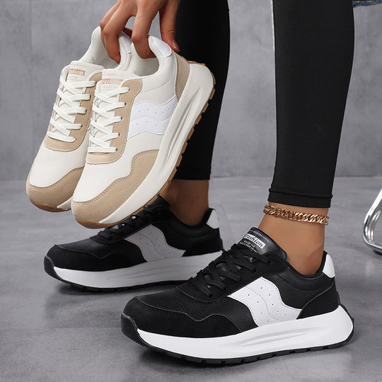 Damen Sneaker aus atmungsaktivem Leder und stylishen Akzenten EB