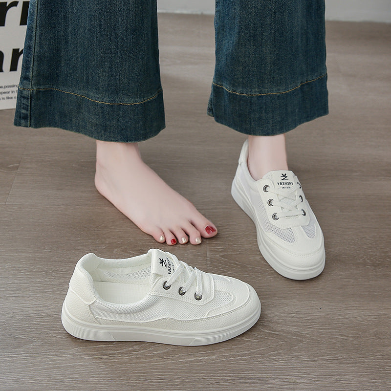 Damen bequeme Sneakers mit atmungsaktiver Netzoberfläche und sportlicher Sohle EB