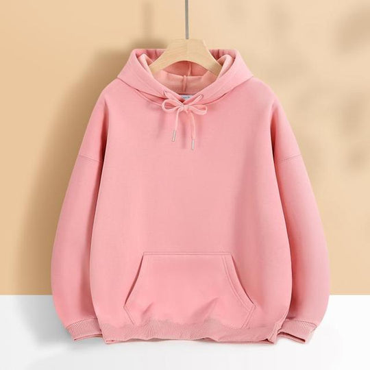 Damen nan oversized Kapuzenpulloverkleid mit Kängurutasche, verlängerter Silhouette und weichem French-Terry EB