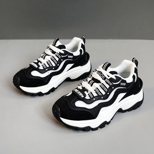 Damen trendige Chunky Sneakers mit atmungsaktivem Mesh und stabiler Sohle EB