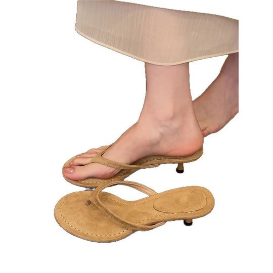 Damen elegante Zehentrenner-Sandaletten mit verstellbarem Riemendesign EB