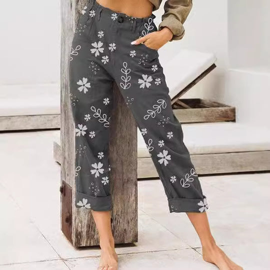 Damen Blühende Baumwollhose im Relaxed Fit EB