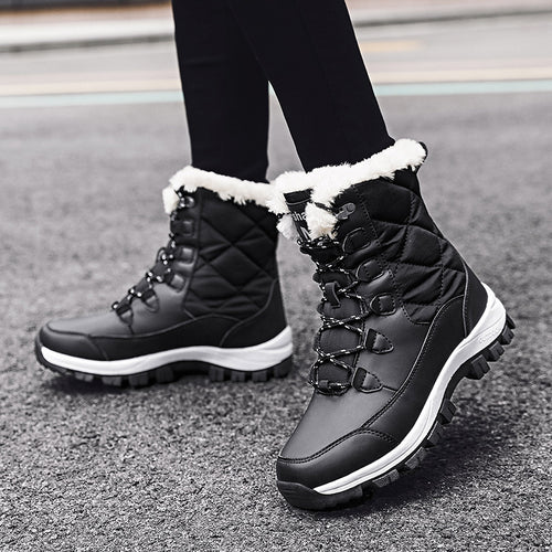 Damen isolierte Winterstiefel mit rutschfester Sohle und warmem Innenfutter EB