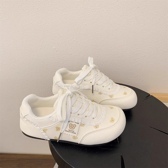 Damen Sneakers mit bezaubernden Bärenmotiven und bequemer Dämpfung EB