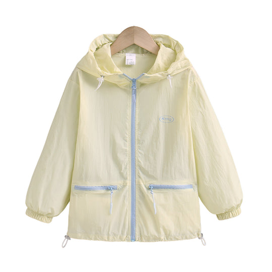 Damen nan ultraleichte Kapuzen-Windjacke mit Reißverschlusstaschen R&B
