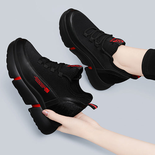 Damen Sportliche Chunky Sneakers mit atmungsaktivem Mesh-Obermaterial und innovativer Dämpfungstechnologie EB