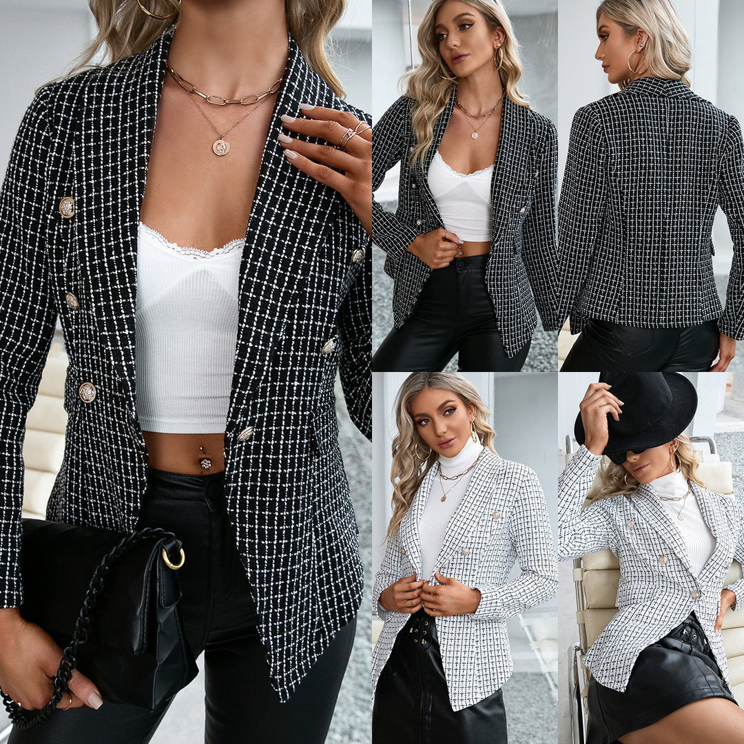 Damen schicke Tweed-Blazer EB