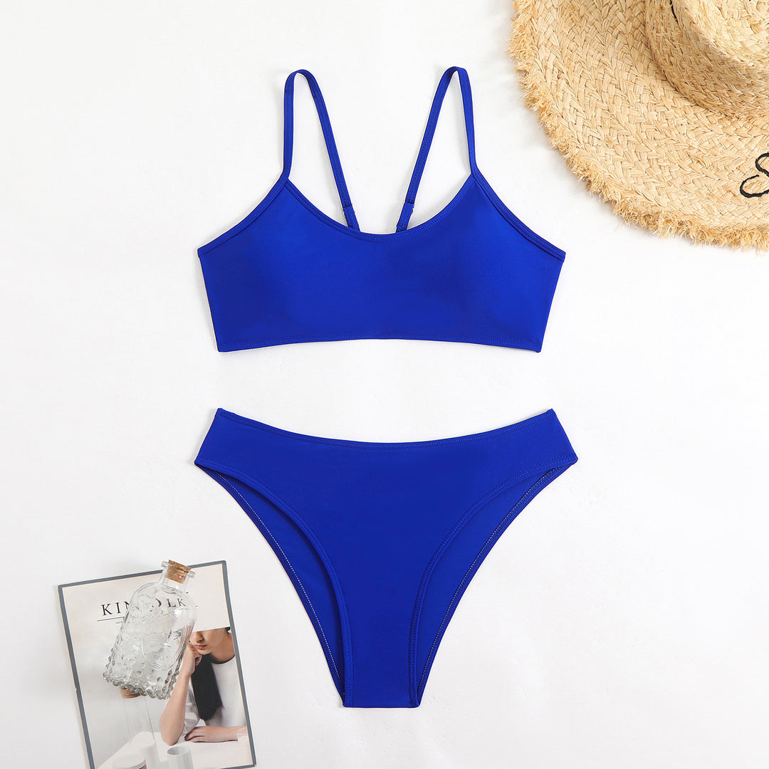 Damen Sportliches Bikini-Set mit verstellbaren Trägern EB