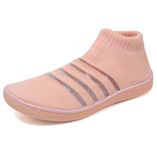 Damen atmungsaktive Sport-Sneaker mit elastischem Schaft und rutschfester Sohle EB