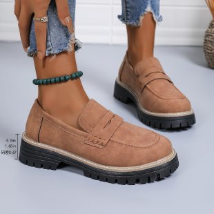 Damen Slipper im eleganten Mokassin-Stil mit rutschfester Profilsohle EB