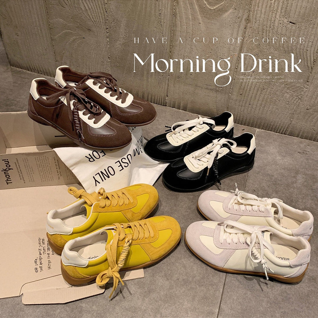 Damen modische Sneakers mit sportlichem Design und atmungsaktiver Obermaterialkombination EB