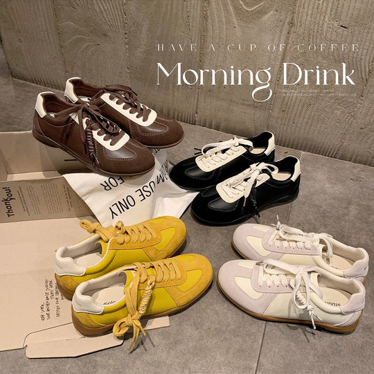 Damen modische Sneakers mit sportlichem Design und atmungsaktiver Obermaterialkombination EB
