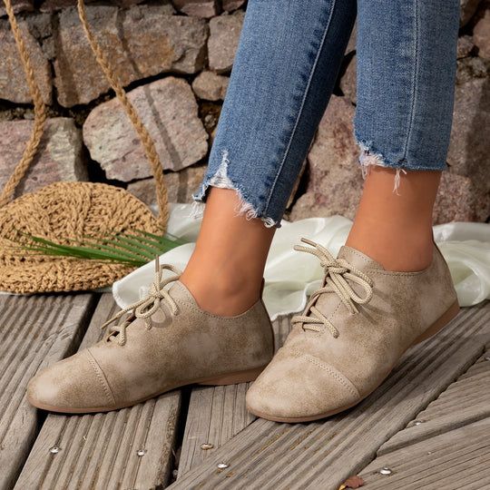 Damen Komfortable Schnürschuhe mit weichem Obermaterial EB