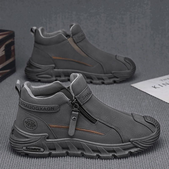 Damen Sportliche High-Top Sneakers mit praktischem Reißverschluss und isolierendem Innenfutter EB