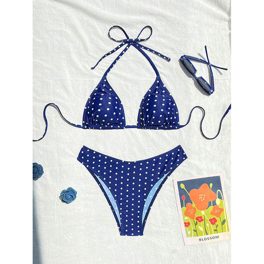 Damen Triangel-Bikini mit schickem Leo-Muster EB
