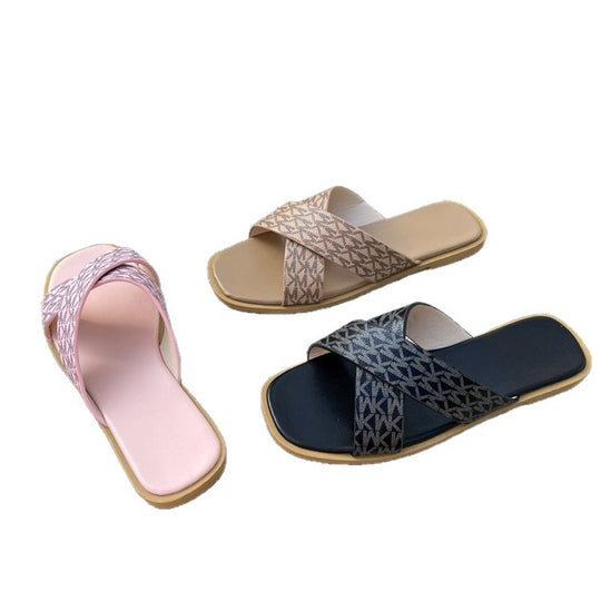 Damen lässige Riemchen-Sandalen mit modischem Dekor EB