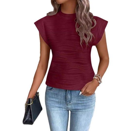 Damen Elegantes und modernes Oberteil mit strukturiertem Design EB