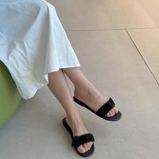 Damen modische Sandalen mit dekorativem Schleifenakzent EB