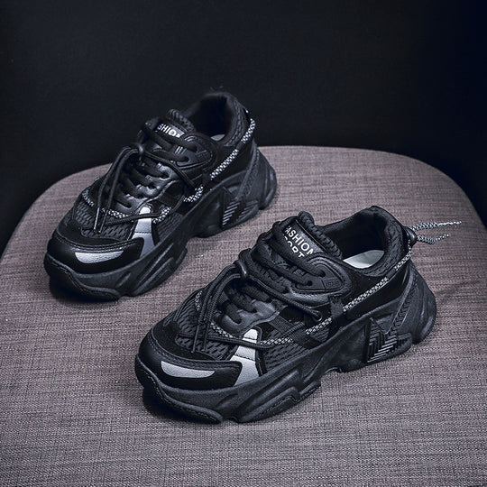 Damen Sportliche Chunky Sneakers mit atmungsaktivem Obermaterial und rutschfester Sohle EB
