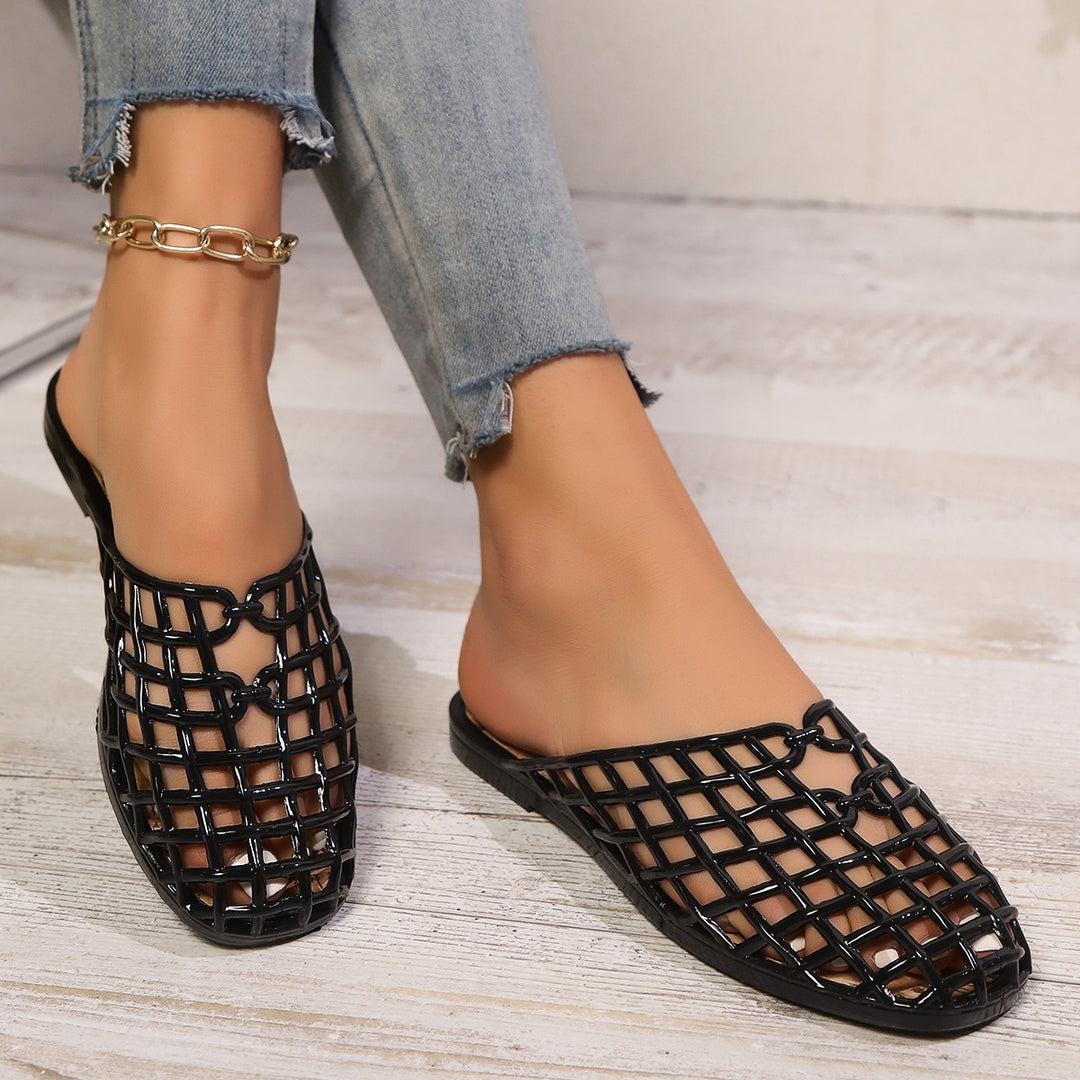 Damen Bequeme und stylische Gitter-Pantoletten EB