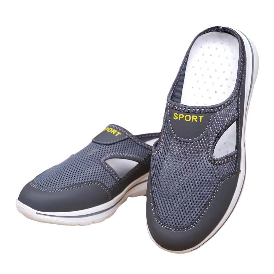 Damen atmungsaktive Freizeitschuhe mit offenem Fersenbereich und rutschfester Sohle EB
