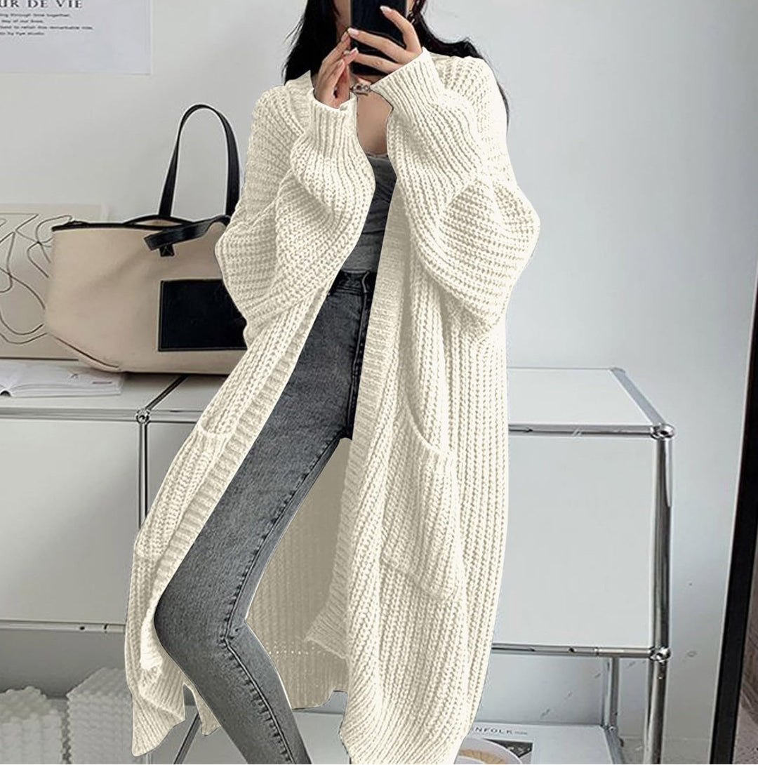 Damen Strickmantel im Oversized-Stil EB