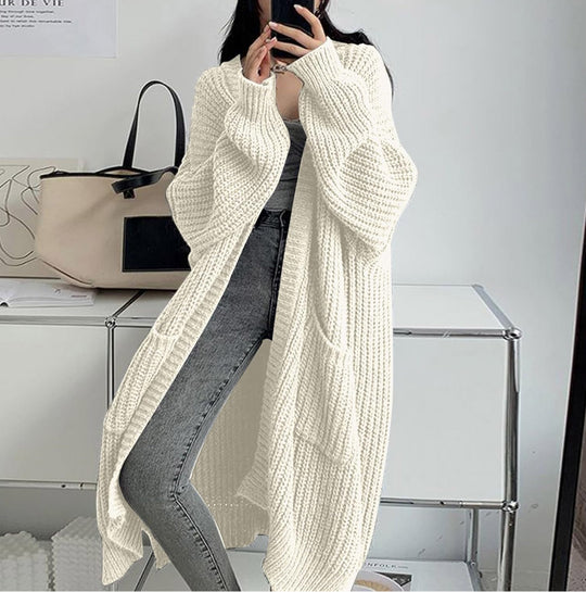 Damen Strickmantel im Oversized-Stil EB