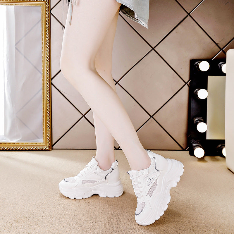 Damen Chunky Fashion Sneakers mit atmungsaktiven Mesh-Einsätzen und rutschfester Sohle EB