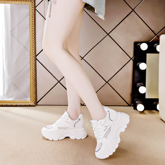 Damen Chunky Fashion Sneakers mit atmungsaktiven Mesh-Einsätzen und rutschfester Sohle EB